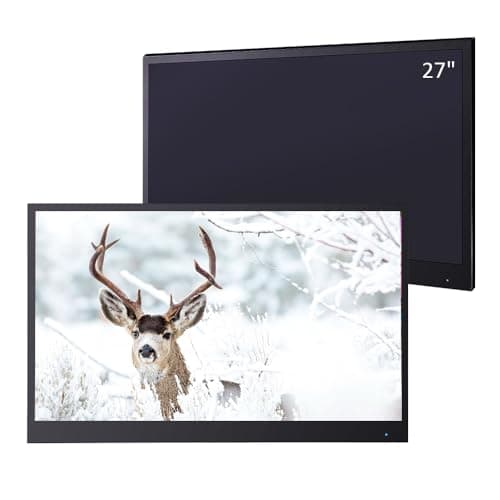 Image of Soulaca 27inches Smart LED Black TV for Bathroom,1080P Waterpoof with Wi-Fi and Bluetooth, Integrated with Speaker Android 14.0 System,B27