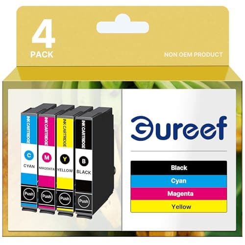 Image of Gureef Compatible with 604XL Ink Cartridge Multipack for Epson XP2200 ink cartridges Expression Home XP-2205 XP-3200 XP-3205 XP-4200 XP-4205 Workforce WF-2930 WF-2935 (4 Pack)