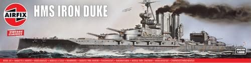Image of AIRFIX - Vintage Classics Set - A04210V HMS Iron Duke Model Building Kit - Plastic Model Boat Kits for Adults & Children 8+, Includes 183 Pieces - 1:600 Scale Ship Building Set