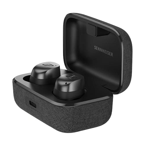 Image of Sennheiser MOMENTUM True Wireless 4 Smart Wireless Earbuds, Bluetooth 5.4, Crystal-Clear Sound, Noise Cancelling Earbuds, Comfortable Design, Up to 30 HR Playtime, Adaptive ANC, Auracast - Graphite