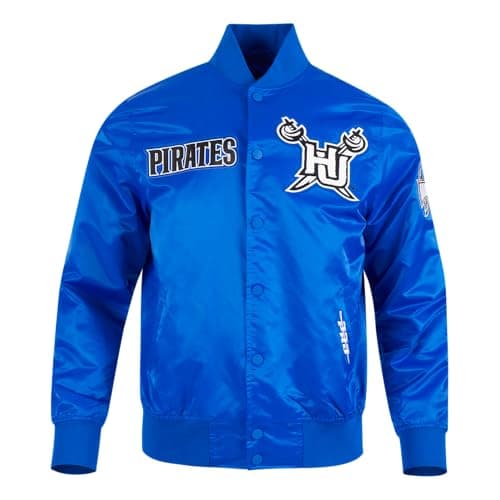 Image of Pro Standard Men's College Classic Chenille Satin Jacket, Royal Blue, XL
