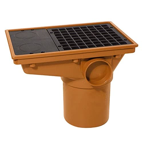 Image of Rectangular Hopper 110mm Underground Drainage Pipe Fittings Bend Trap Gulley Socket Grid Coupler