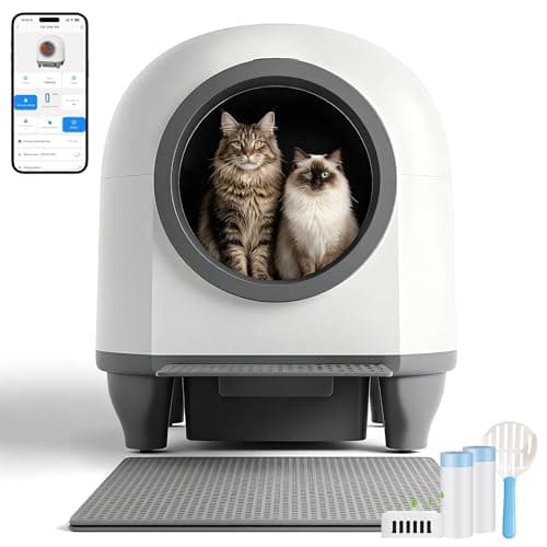 Image of Devoko 90L Self cleaning cat litter tray,APP Control,6 safety sensors,Easy Clean litter robot,Extra Large litter boxes for Multiple Cats,Anti-pinch Smart Robot,Automatic cat litter tray for Multi-Cats