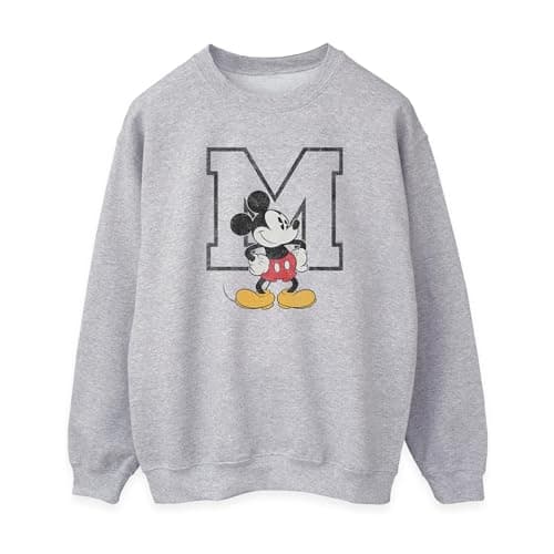 Image of Disney Women's Mickey Mouse Classic M Sweatshirt Medium Heather Grey