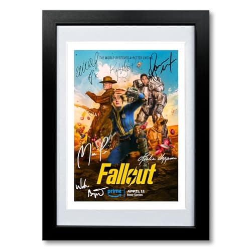 Image of Fallout Cast Signed Autograph Poster Photo Print Framed Memorabilia tv Show Series Gift Ella Purnell Aaron Moten (A4 framed & mounted)