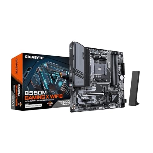 Image of GIGABYTE B550M Gaming X WIFI6 Motherboard, Supports AMD AM4 Ryzen 5000 Processors, Micro-ATX, DDR4, 2X M.2, PCIe 4.0, WIFI6, 1GbE LAN, EZ-Latch