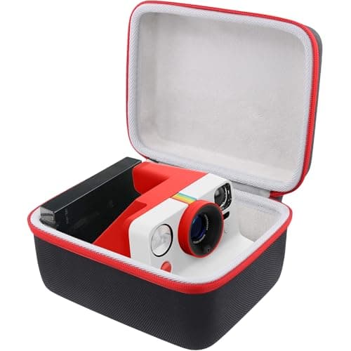 Image of Khanka for Polaroid Now Gen 3, Now+ Gen 3, Now Gen 2, Now+ Gen 2, Now, Now+, I-2, Flip, OneStep+ and OneStep 2 Instant Cameras Hard Case,Protective Travel Carrying Storage Bag,Case Only(Red Zipper)