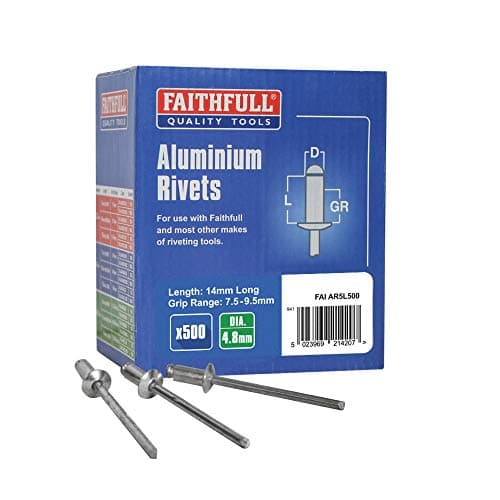 Image of Faithfull FAIAR5L500 Aluminium Rivets 5mm Long (500)