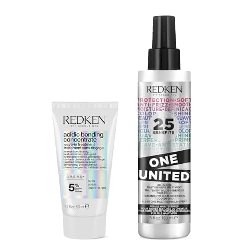Image of REDKEN Acidic Bonding Concentrate Leave-In Treatment, Bond Repair for Damaged Hair 50ml and One United 25 Multi-Benefits Leave-In Conditioner and Treatment Spray for Increased Protection 150ml