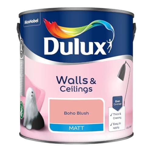 Image of Boho Blush Walls & Ceilings Matt Emulsion Paint 2.5L – Smooth Creamy Finish, Quick Dry, Low VOC, Easy Application for Interior Walls & Ceilings