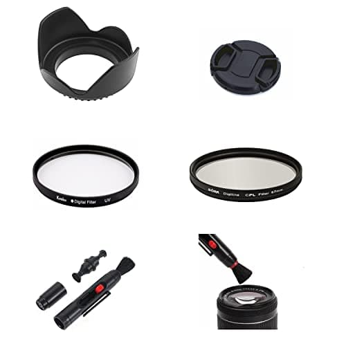Image of SK8 58mm Diameter Camera Lens Bundle Kit Lens Hood Cap UV CPL Filter Brush Set For Canon MP-E 65mm f/2.8 1-5x Macro Photo Lens & Canon TS-E 90mm f/2.8 Tilt-Shift Lens