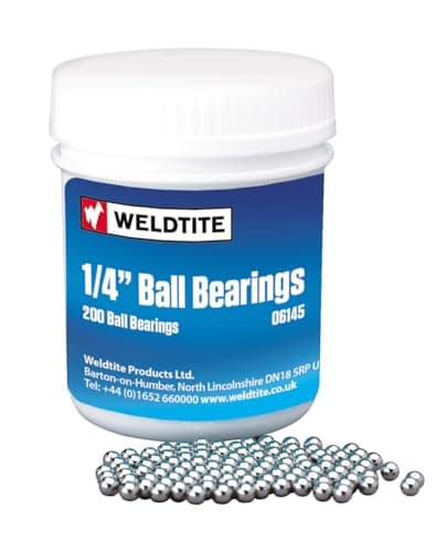 Image of Weldtite 1/4 “/ 6.35 mm Case Hardened Metal Ball Bearings, Pack of 200