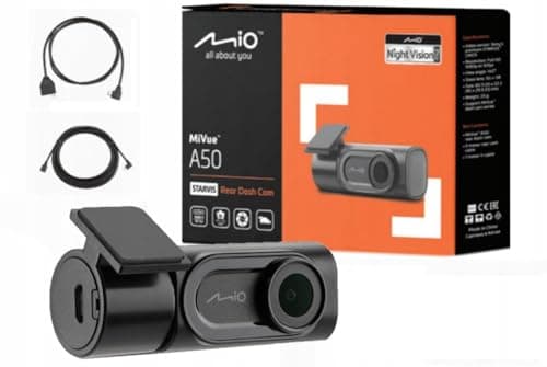 Image of Mio MiVue A50 Full HD Car Rear View Camera with Starvis Sensor, Full HD 1080p @ 30fps, F1.8, FOV 145, .AVI (H.264), 8 m Cable