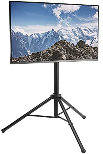 Image of VIVO Tripod 32 to 55 inch LCD LED Flat Screen TV Display Floor Stand, Portable Height Adjustable Mount, Black, STAND-TV55T