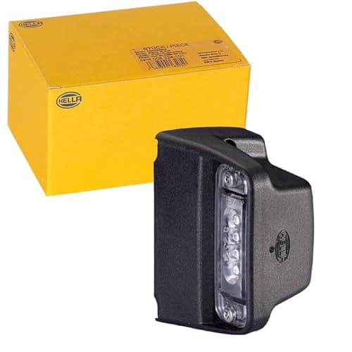 Image of HELLA 2KA 010 278-021 Licence Plate Light - LED - 24V - Bolted/mounting - Lens Colour: Crystal clear - Plug: Blade Terminal - Outer/Lateral Mounting - Quantity: 1