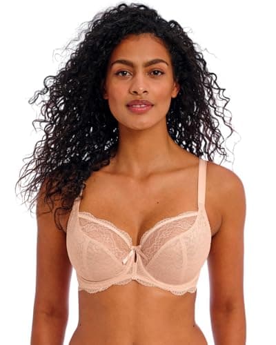 Image of Freya Womens Freya Fancies Plunge Lace Underwire Bra with Gated Low Back - Beige - 30DD