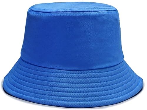 Image of Malaxlx Royal Blue Bucket Hat Beach Sun Hat for Women Men Teens Outdoor Travel Summer Trendy Fishing Hat