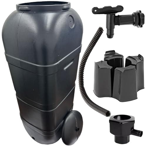 Image of 100L Rain Collector Space Saving Super Slim Water Butt Rainwater Harvesting Kit Conserve Water