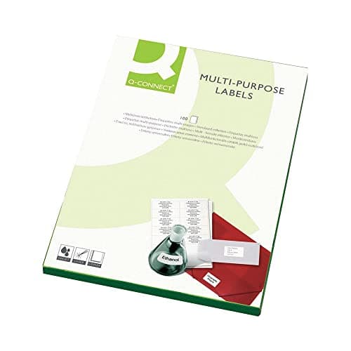 Image of Q-Connect Multipurpose Copier Labels 105x37mm 16 Per Sheet White (1600 Pack) KF01132