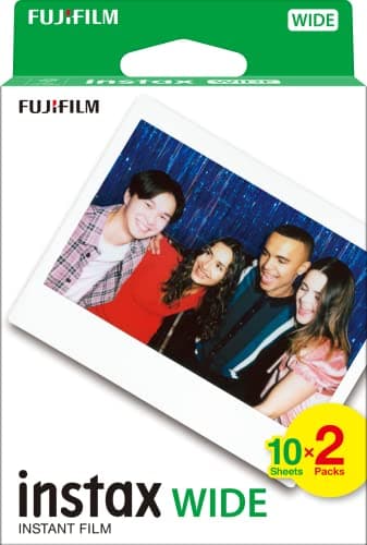 Image of INSTAX WIDE ISO 800 instant film with white border, 2 X 10 shot pack
