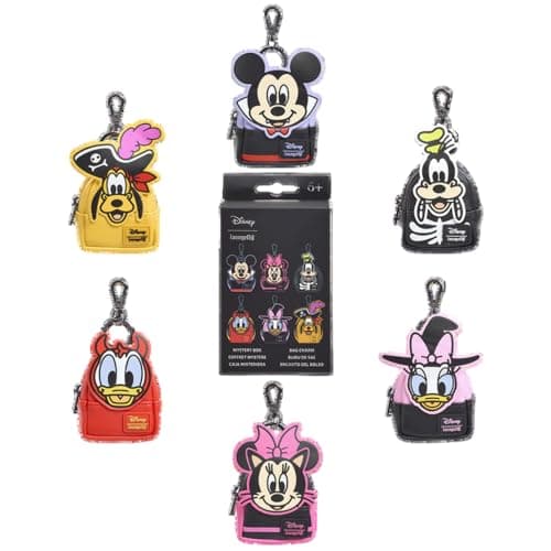 Image of Loungefly Mickey and Friends Halloween Mystery Mini Backpack Keychain Charm - (ONE RANDOM KEYCHAIN - BLIND BOX)