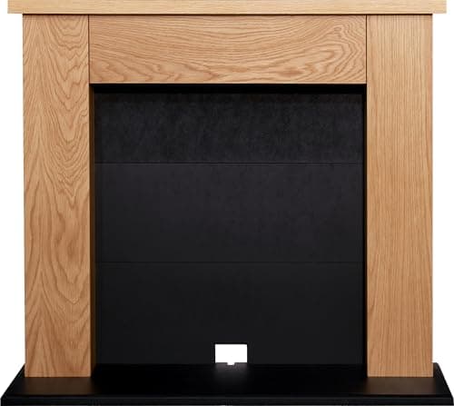 Image of Adam Chester Electric Stove Fireplace in Oak & Black, 39 Inch