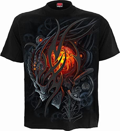 Image of Spiral - Steampunk Skull - T-Shirt Black - XXL