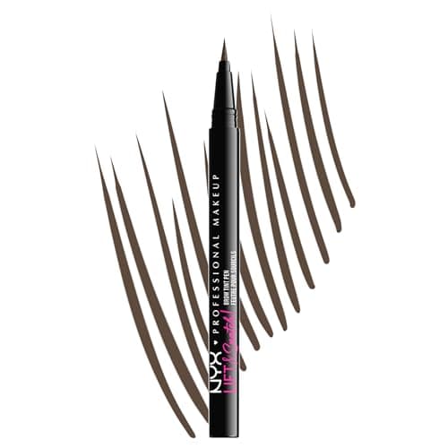 Image of NYX Professional Makeup Brow Tint, Lift And Snatch Brow Tint Pen, Up to 16 Hour Wear, Smudge-resistant, Transfer-resistant, Extra Thin Bristles, Shade Ash Brown, 1ml