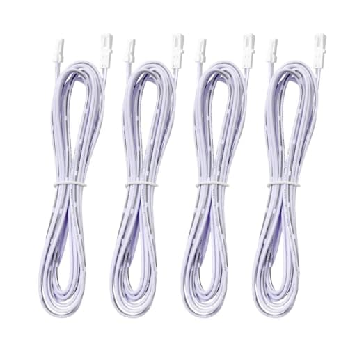 Image of Ajsdvog Flexible Extension Cables for AIBOO Cords,4 Packs 2m RF Wireless Control LED Under Cabinet Lighting, Driver Power Extension Cable, Accessories Lead LED, White