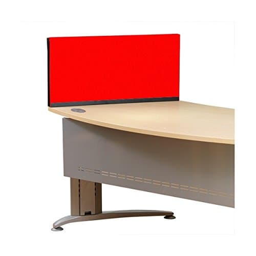 Image of Panelwarehouse Straight Desk Divider Partition Screens Desktop - 5 Widths & 11 Double Sided Pinnable Fabric Colours (Red, 800mm x 400mm)
