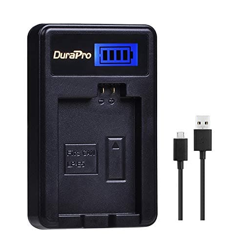 Image of DuraPro Rapid LP-E5 LCD USB Battery Charger for Canon EOS Rebel XS, Rebel T1i, Rebel XSi, 1000D, 500D, 450D, Kiss X3, Kiss X2, Kiss F, LC-E5, CBC-E5