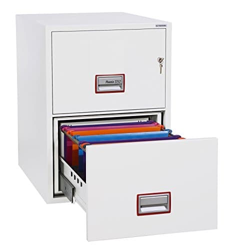 Image of Phoenix Safe Company FS2252K World Class Vertical Fire File 2 Drawer Filing Cabinet With Key Lock