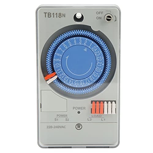 Image of Mechanical Timer Switch, 220-240V, Programmable, 48 On/Off Settings, for Street Lights, Water Heaters, Garden Watering