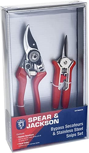 Image of Spear & Jackson CUTTINGSET6 Bypass Secateurs and Floral Snips Set (Twin Set)