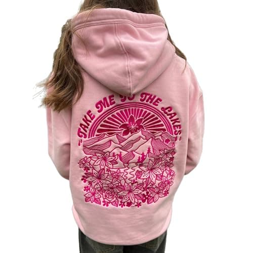 Image of Foidiccx Cute Hoodies Teen Girls Y2k Preppy Floral Graphic Sweatshirt Women Embroidered Oversized Hooded Sweater Streetwear, A1 Pink, S