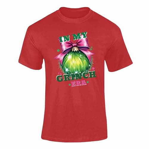 Image of Funny Cute Christmas Grinch Era T-Shirts for Men & Women – Festive Christmas Shirts UK, Humorous Xmas Jumpers Alternative