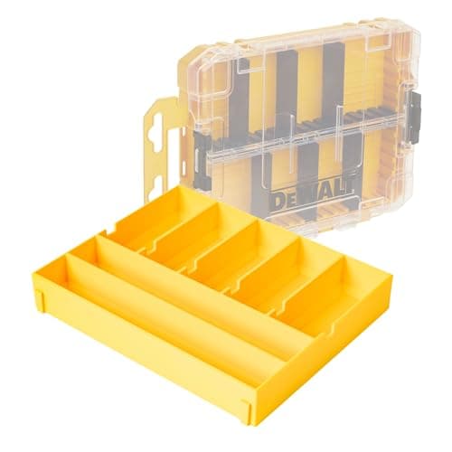 Image of RUGGED TOOLS Insert Tray with 7 Storage Sections Compatible with Dewalt ToughCase Medium (DWAN2190) - Yellow (7s)