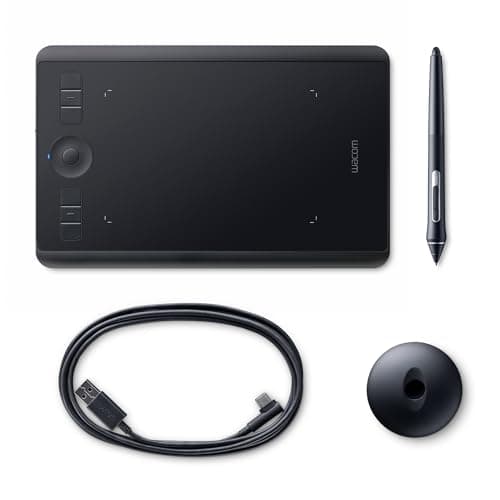 Image of Wacom Intuos Pro S Black with Bluetooth – Drawing Tablet with Pen, Stylus Battery-free & Pressure-sensitive, Compatible with Windows & Mac, Perfect Tablet for Drawing, Professional Graphics & Design