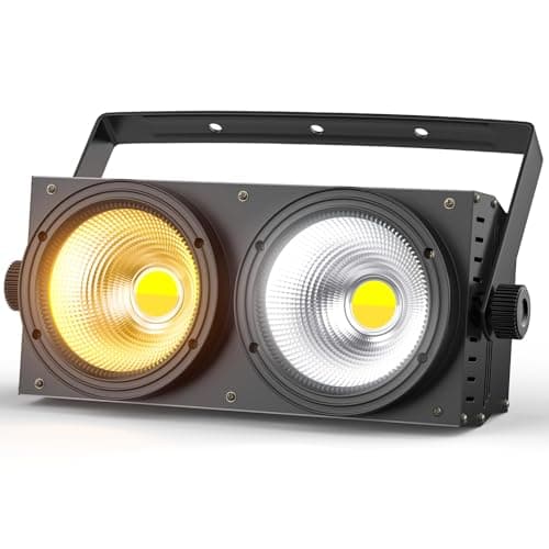 Image of Erreyht 200W COB Stage Lights, Cold/Warm White 2 in 1 LED Par Effects, Stage Par Can with D- MX8CH for Church Disco Wedding Audience Lighting Party Halloween Christmas
