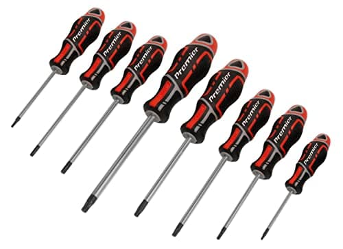 Image of Sealey 8pc GripMAX® Security TRX-Star* Screwdriver Set - Red - AK4323