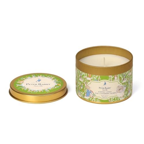 Image of Peter Rabbit Repeat Print Tin Candle – Pear & Gooseberry Scent – 180G (1-Wick) – PR001PCV002N