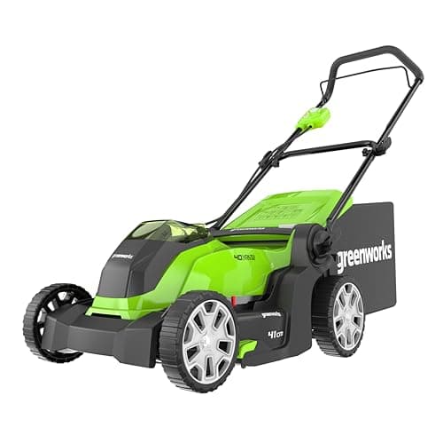 Image of Greenworks G40LM41 Cordless Lawnmower for Lawns up to 500m², 41cm Cutting Width, 50L Bag WITHOUT 40V Battery & Charger, 3 Year Guarantee