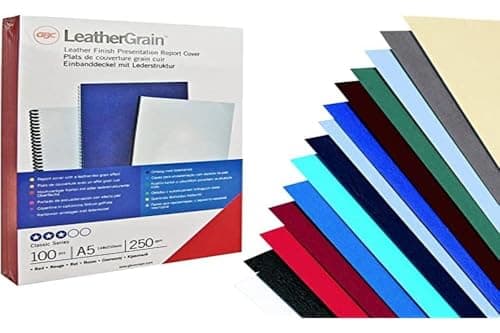 Image of GBC Antelope Binding Covers Leather-look Plain A4 Red Ref CE040030 [Pack of 100]