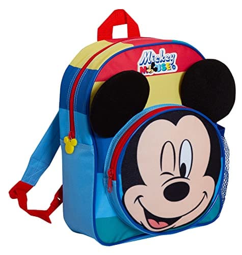 Image of Disney Mickey Mouse Backpack Boys 3D Bag For Kids Travel Nursery School Rucksack