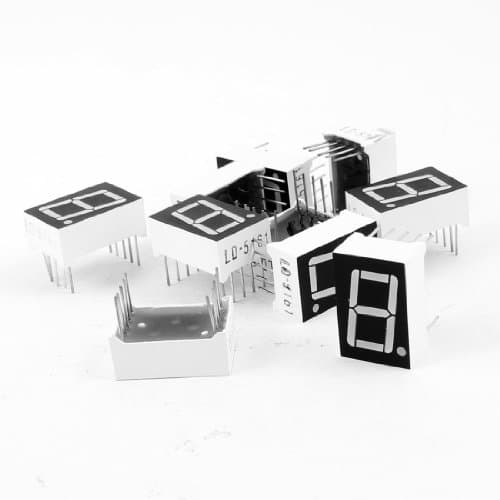 Image of Sourcingmap 10 Pcs Common Cathode 10-Pin 1 Bit 7 Segment 0.56" Red LED Display Digital Tube