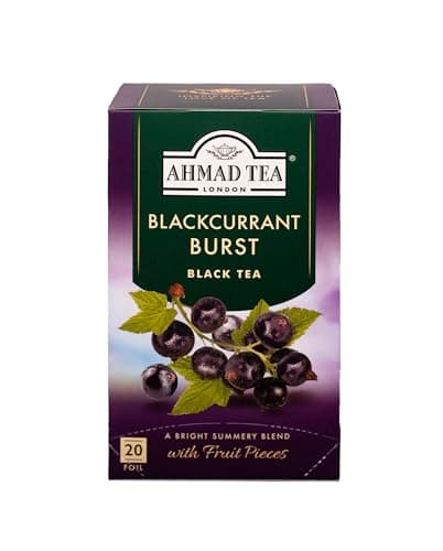 Image of Ahmad Tea Fruit Black Tea | Blackcurrant Burst Fruit Black Tea | 20 Teabag Sachets | 1 Pack
