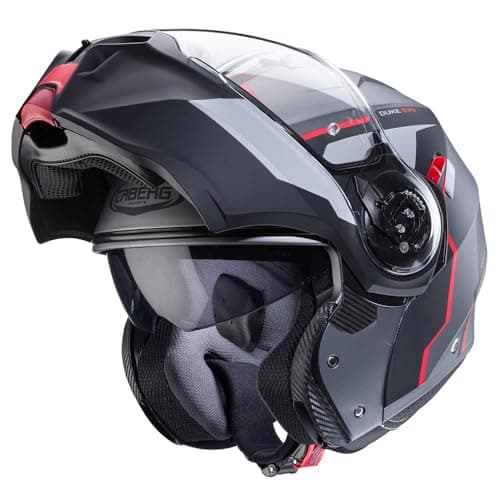 Image of Caberg Duke Evo Move Modular Motorcycle Helmet Gun/Black/Red (M)