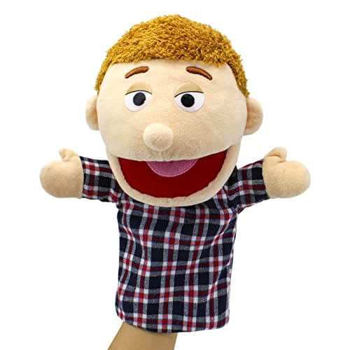 Image of Family Hand Puppets for Kids Role Play - 11.8 Inch Multi-Ethnic Plush Soft Story Toys for Girls and Boys - Finger Puppet Set Gifts