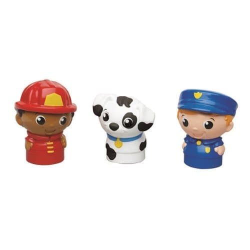 Image of Mega Bloks Toy - First Builders Rescue Squad Block Buddies - Figure Playset