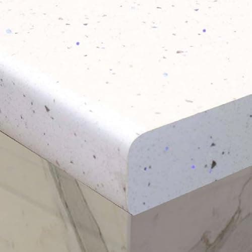 Image of White Sparkle Laminated Kitchen Worktop 1.5m x 600mm x 38mm, Waterproof Easy to Instal Oak Laminated Countertops